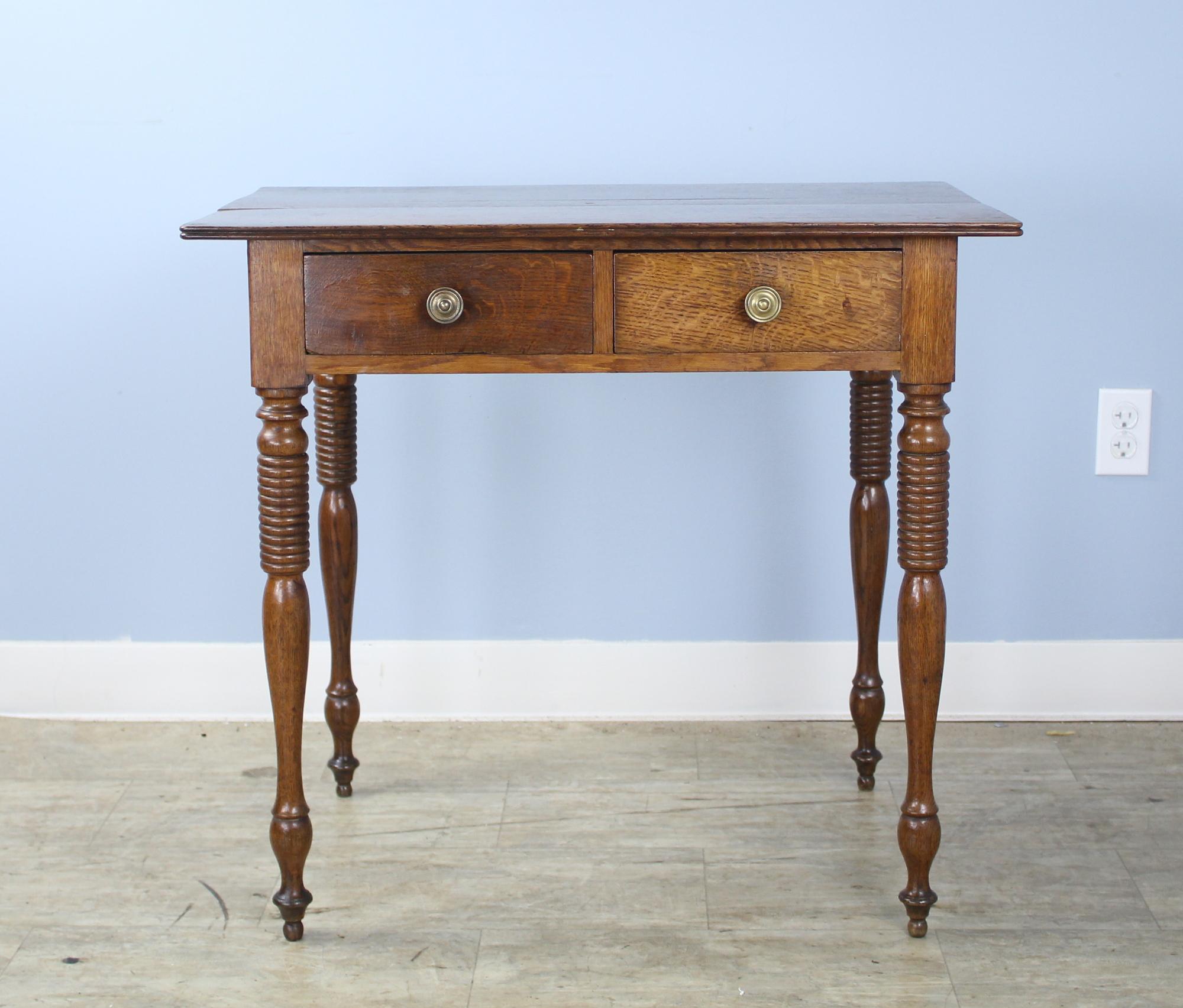 antique oak side table with drawer