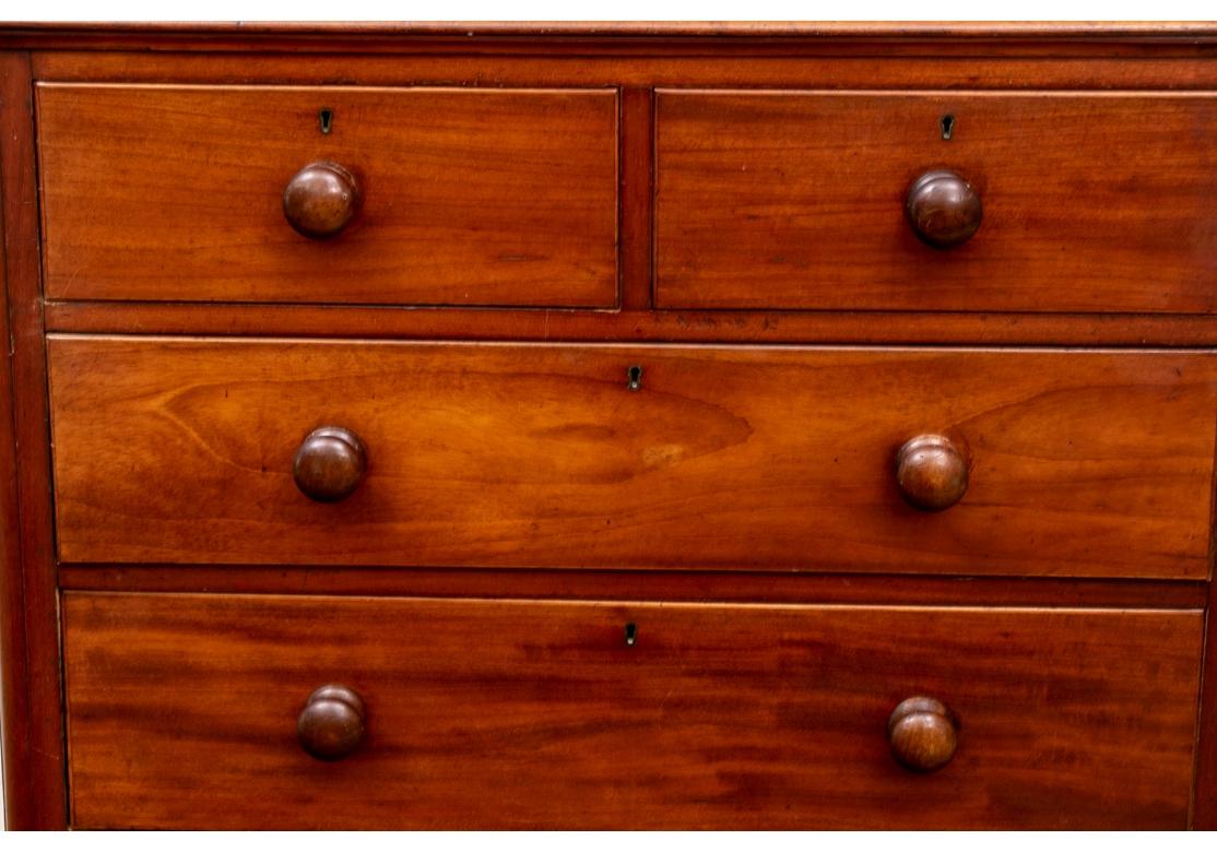 Antique Two-Over-Three Chest Of Drawers In Distressed Condition For Sale In Bridgeport, CT