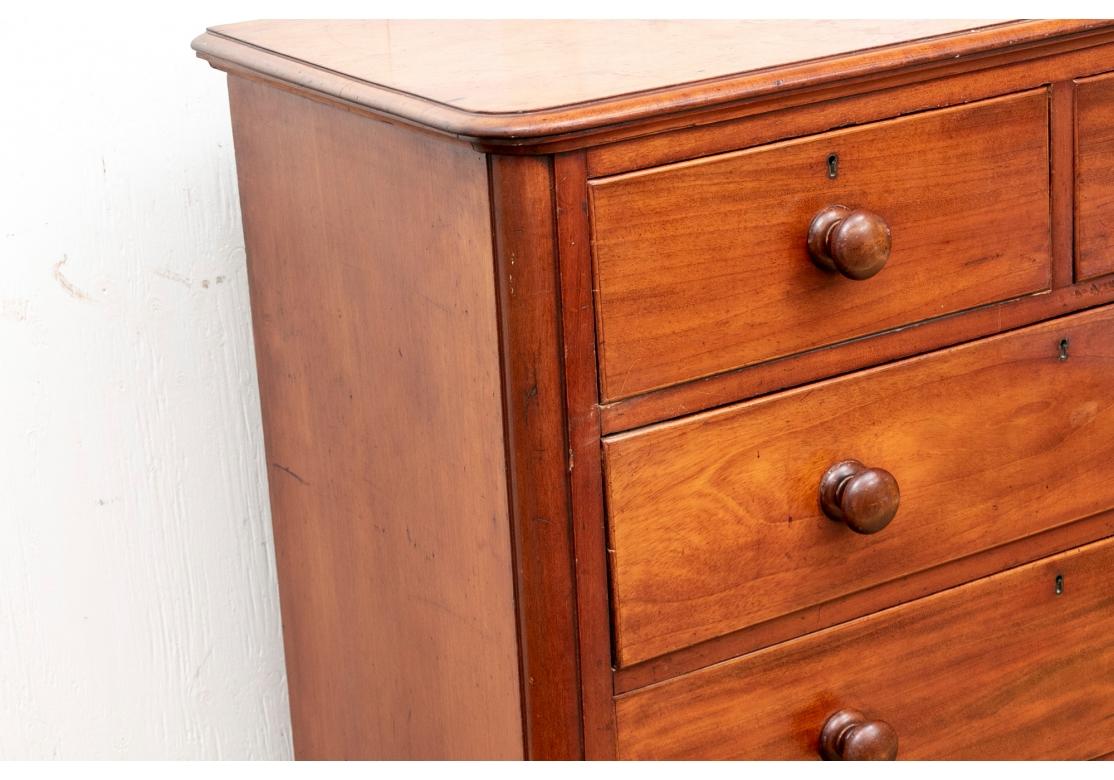 19th Century Antique Two-Over-Three Chest Of Drawers For Sale