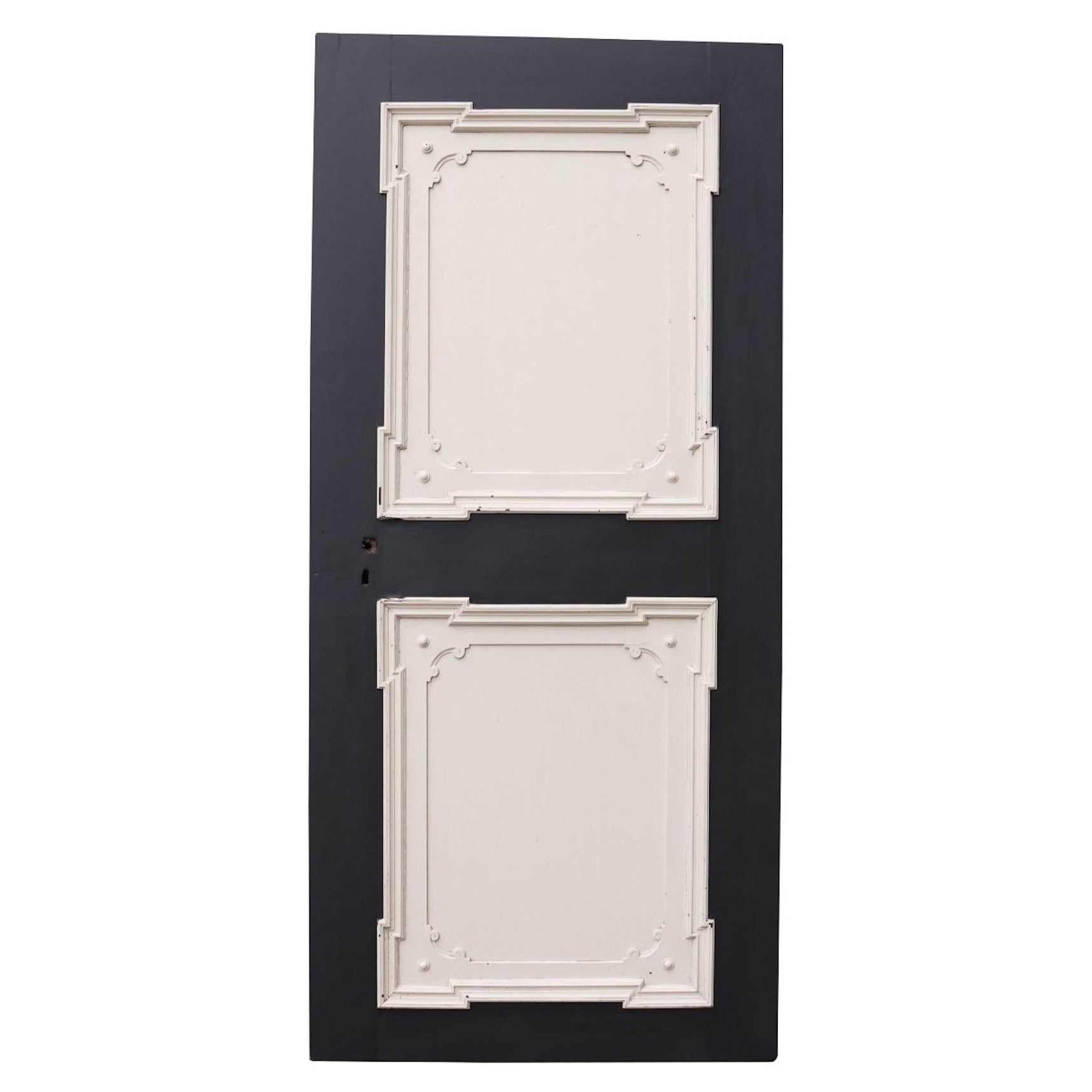 Antique Two Panel Reclaimed Pine Door For Sale