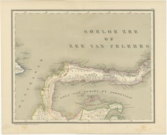 Antique Two-Sheet Map of Celebes Sulawesi - Dornseiffen, Dutch East Indies, 1884