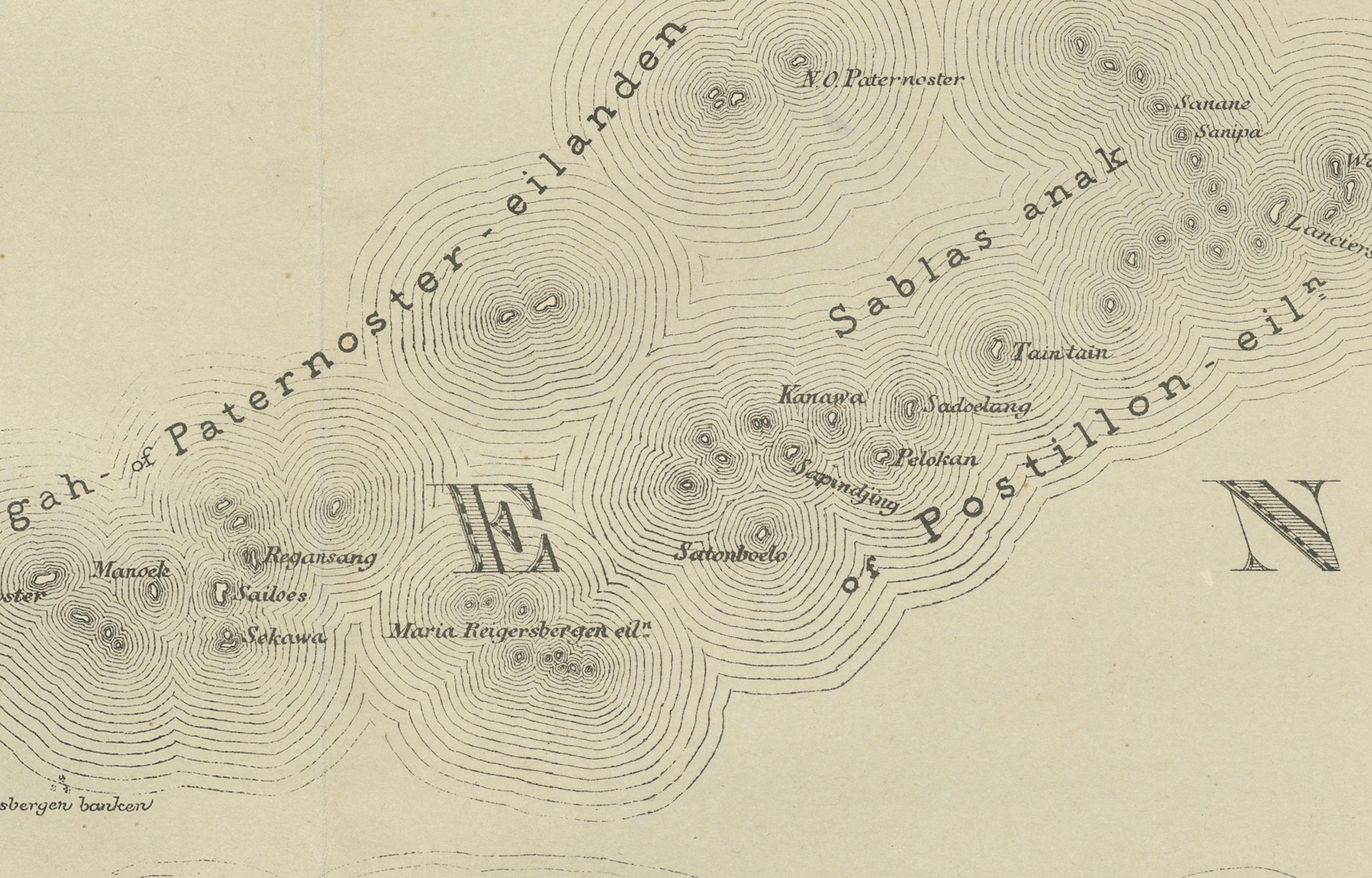 Mappa antica in due fogli delle Piccole Isole della Sonda, Indie Orientali Olandesi - 1884 in vendita 4