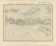 Antique Two-Sheet Map of the Lesser Sunda Islands, Dutch East Indies - 1884