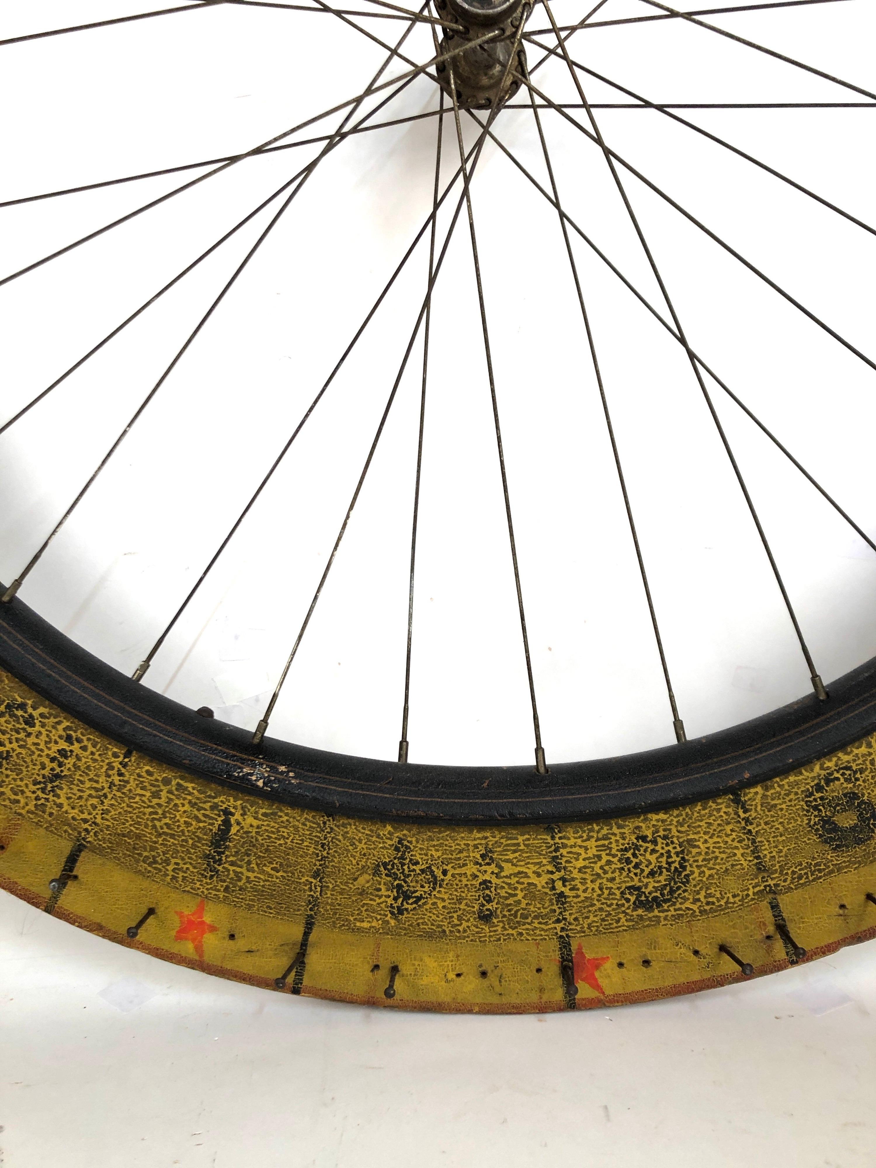 Antique Two Sided Bicycle Style Colorful Carnival Gaming Wheel 1