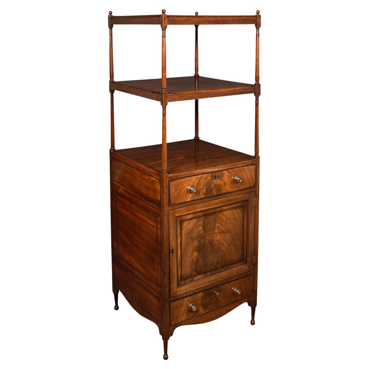 Antique Two Tier Display Stand, English, Whatnot, Cabinet, Victorian, Circa 1860 For Sale