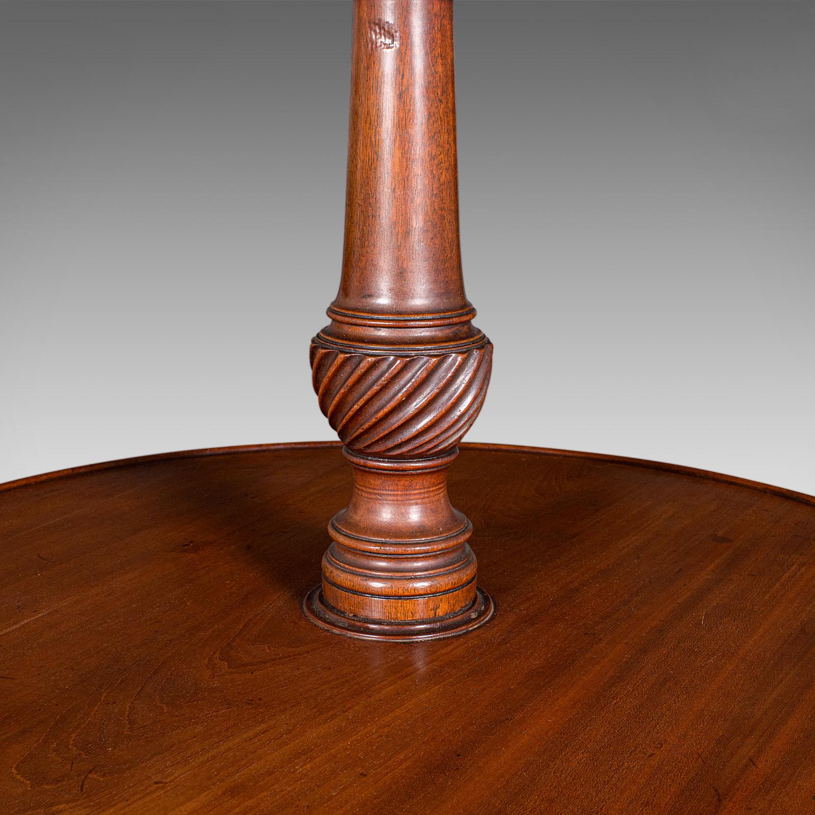 Antique Two Tier Dumb Waiter, English, Afternoon Tea, Jardiniere Stand, Georgian For Sale 1