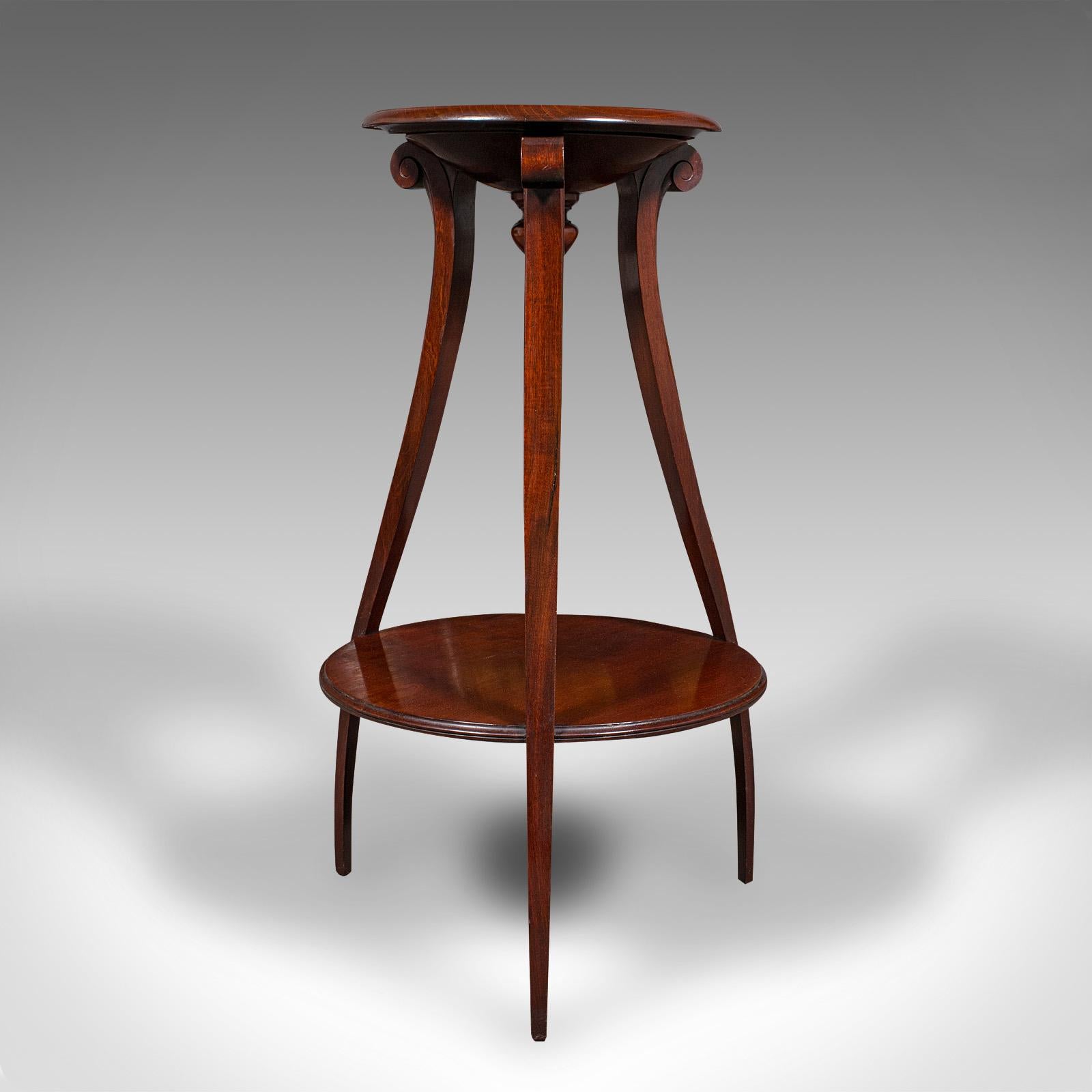 Antigua jardinera de dos pisos, soporte inglés para tartas, torchere, principios de la época victoriana, 1840 Victoriano temprano en venta