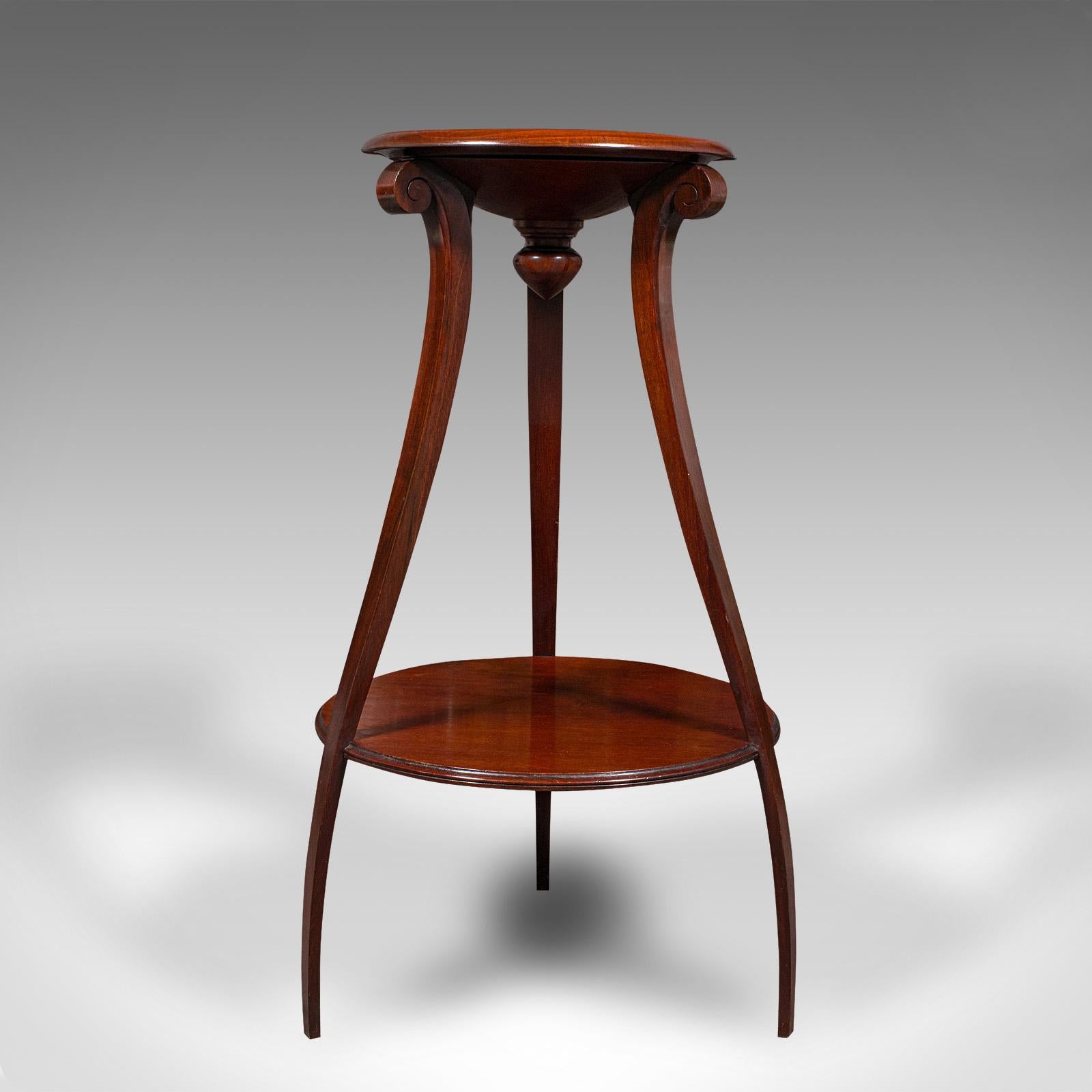 Antigua jardinera de dos pisos, soporte inglés para tartas, torchere, principios de la época victoriana, 1840 Británico en venta