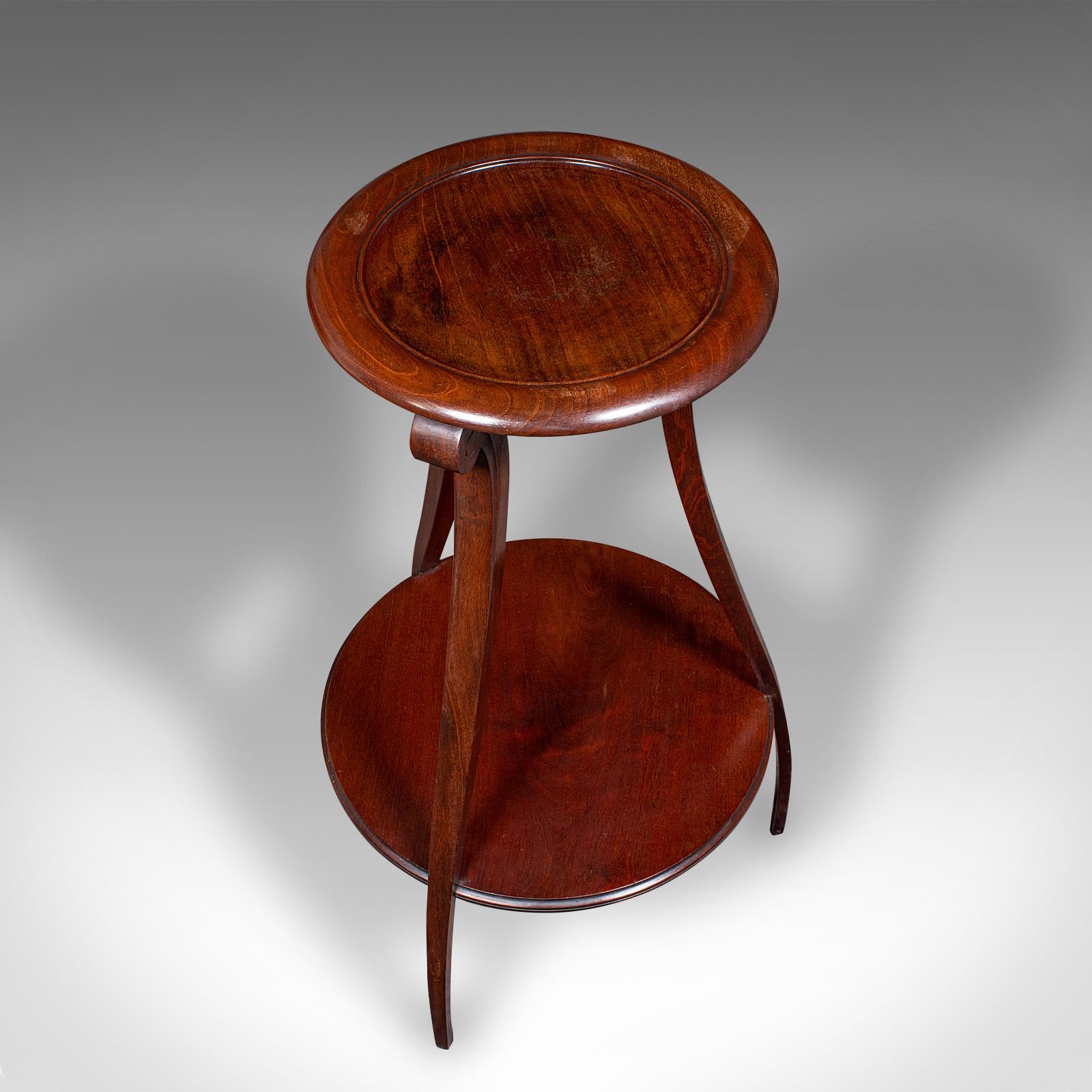 Antigua jardinera de dos pisos, soporte inglés para tartas, torchere, principios de la época victoriana, 1840 Mediados del siglo XIX en venta