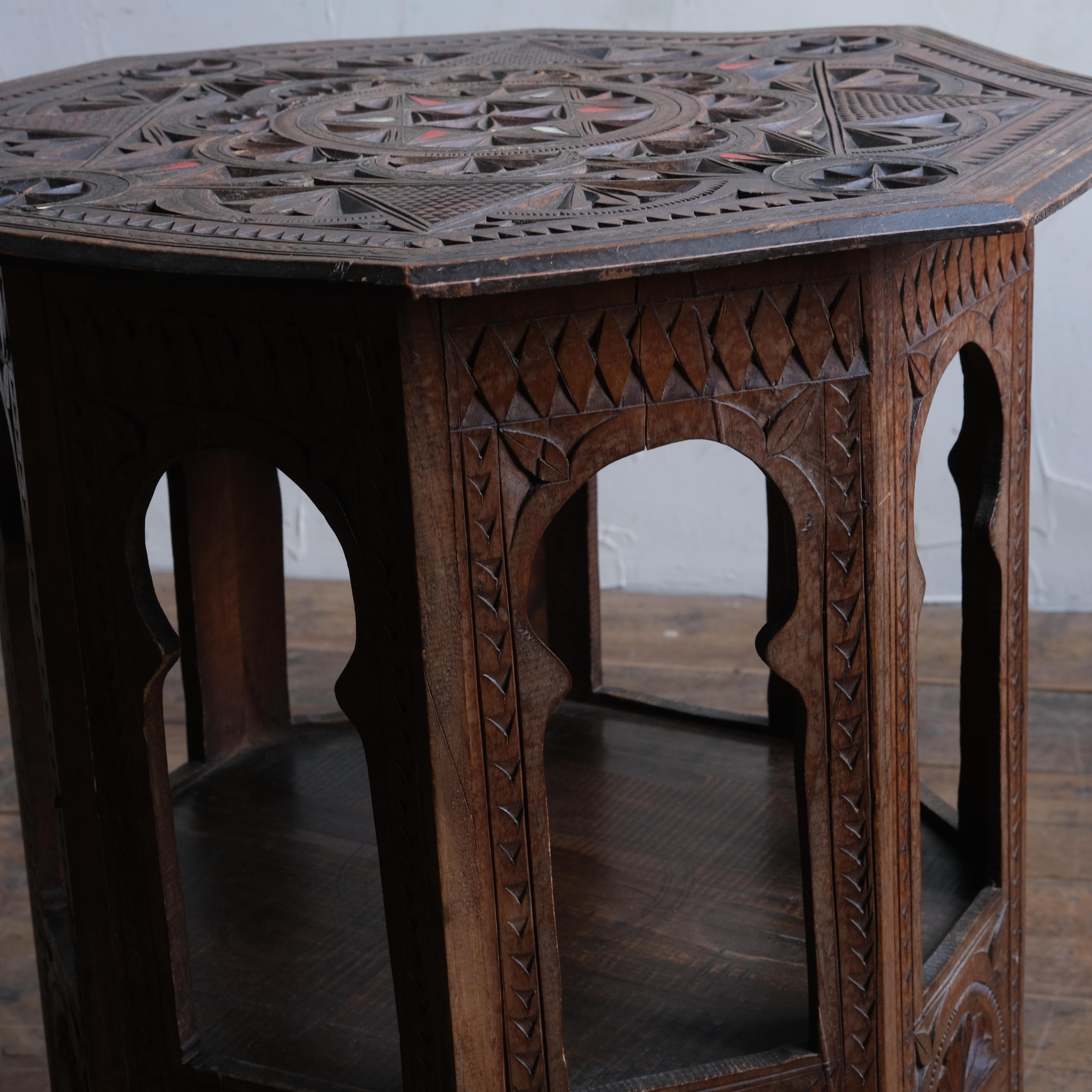Antique Two Tier Moorish Side Table In Fair Condition In Batley, GB