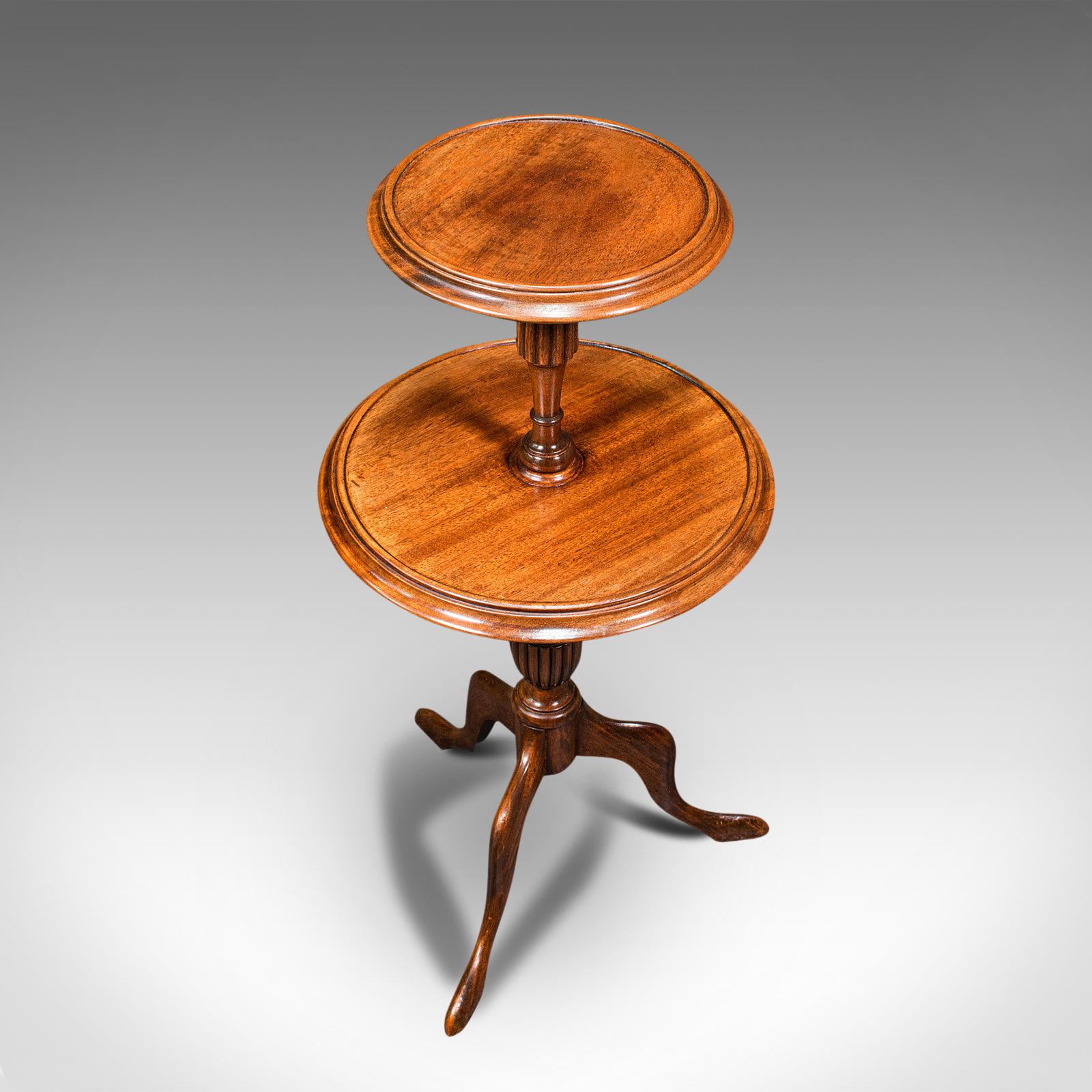 Antique Two Tier Table, English, Mahogany, Afternoon Tea, Cake Stand, Edwardian In Good Condition In Hele, Devon, GB