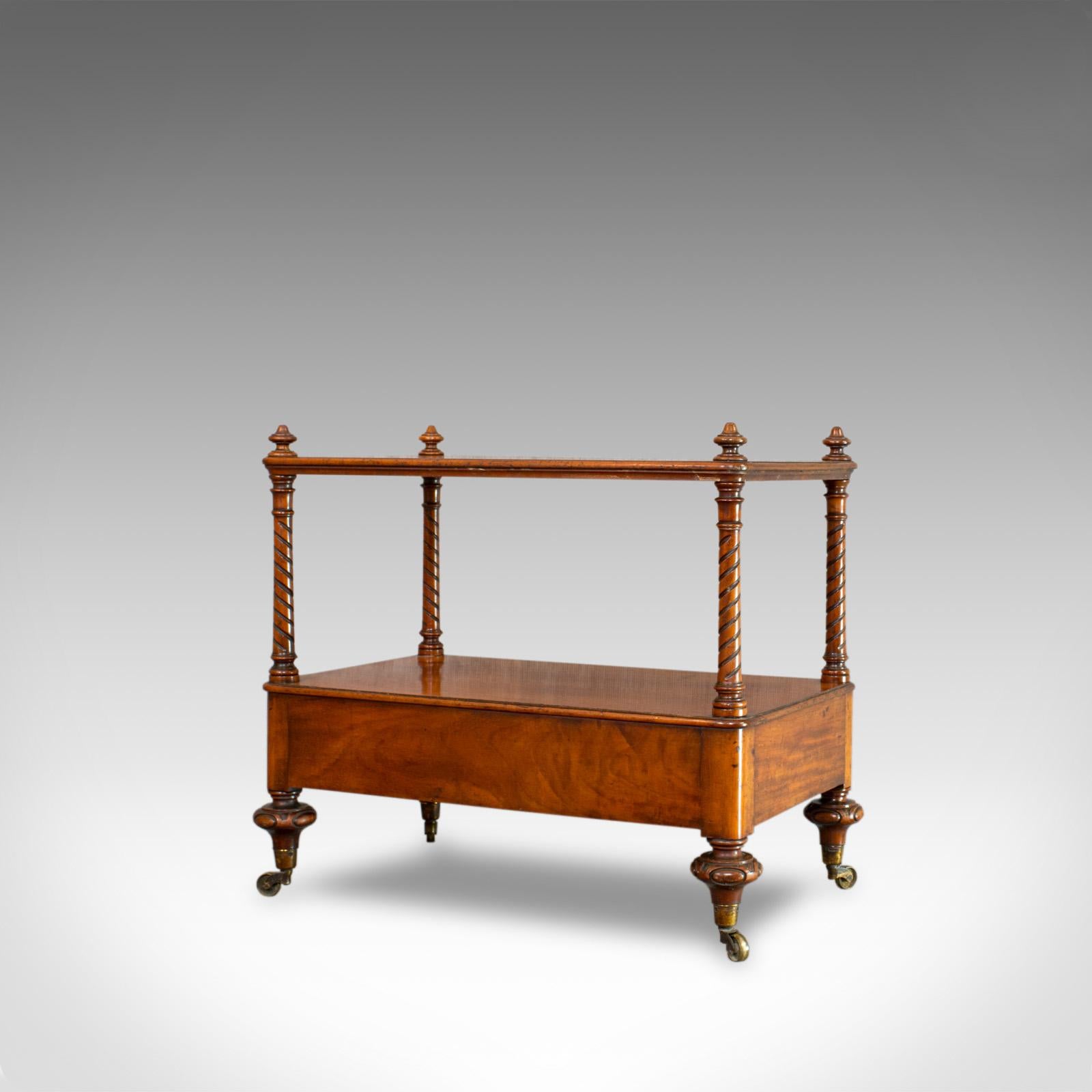 Antique Two-Tier Whatnot, English, Walnut, Canterbury, Display Stand, Victorian 1