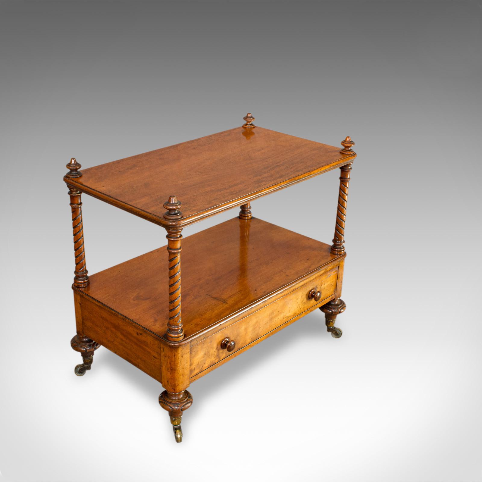 Antique Two-Tier Whatnot, English, Walnut, Canterbury, Display Stand, Victorian 2