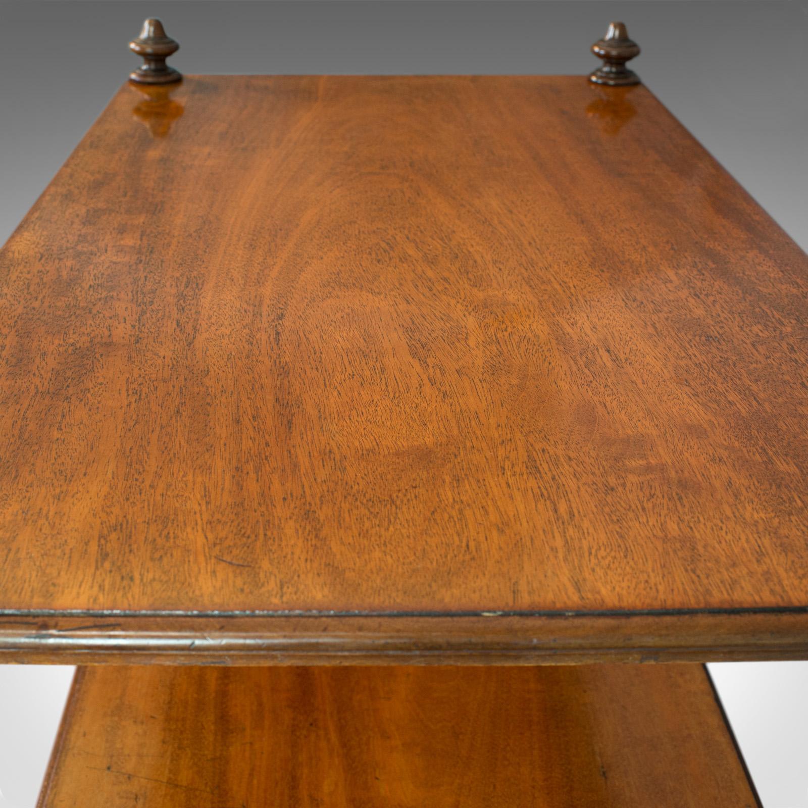 Antique Two-Tier Whatnot, English, Walnut, Canterbury, Display Stand, Victorian 4
