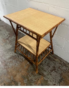Antique Two Tiered Bamboo Table