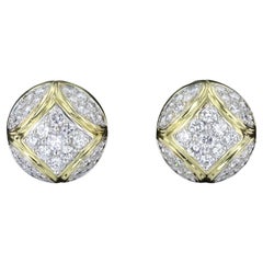 Antique Two-tone Diamond Stud Earrings
