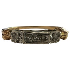 Antique Two-Tone Five-Stone Diamond and 14K Yellow Gold and Platinum Band