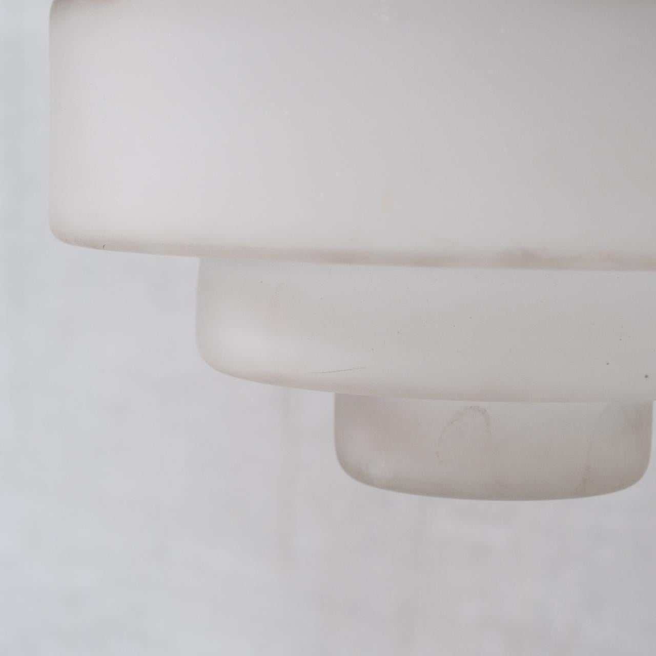 Lights antiques en cuivre et verre bicolore en vente 2