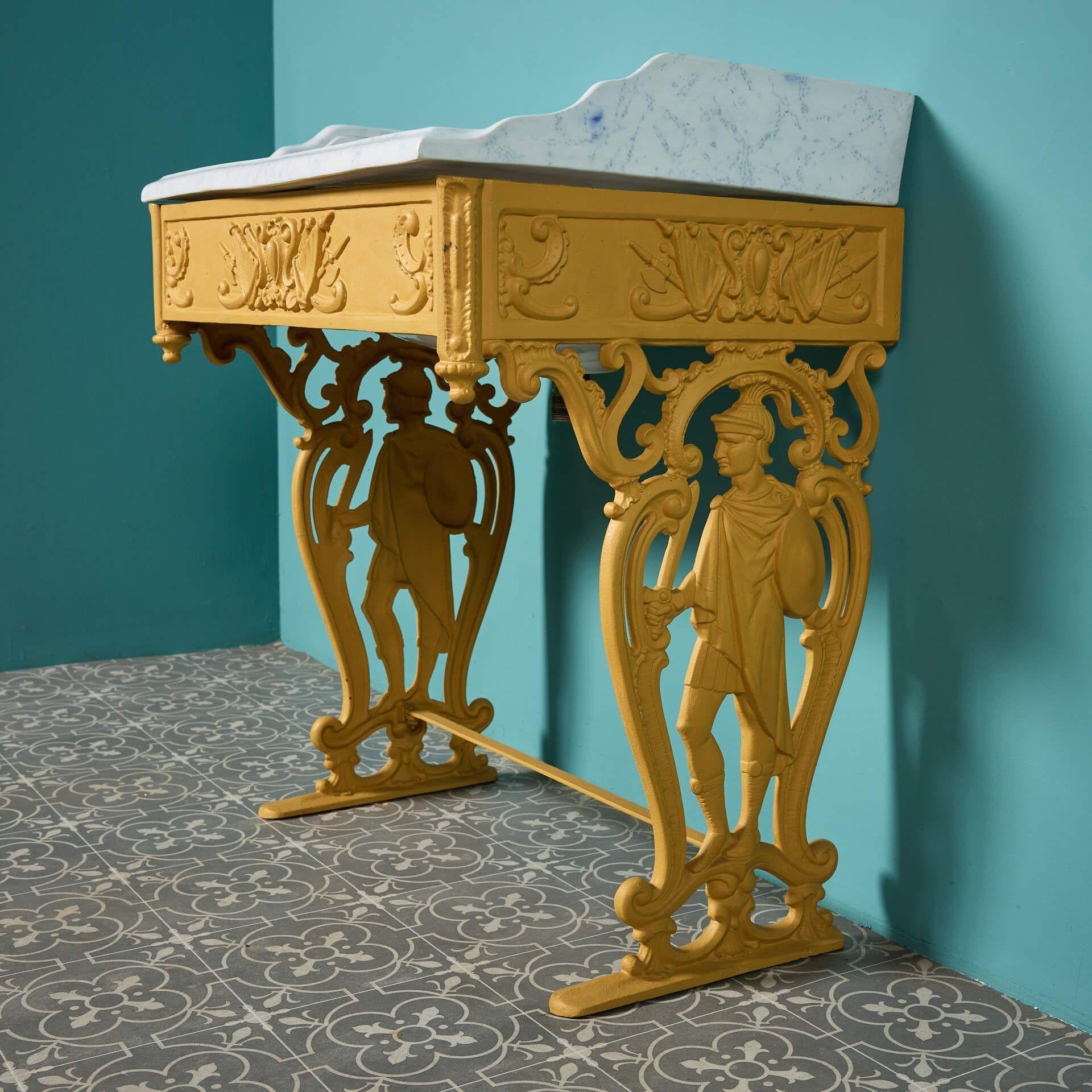 English Antique Twyfords Sink with Cast Iron Stand For Sale