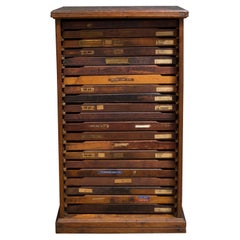 Antique Typesetter's Cabinet, c.1900-1920