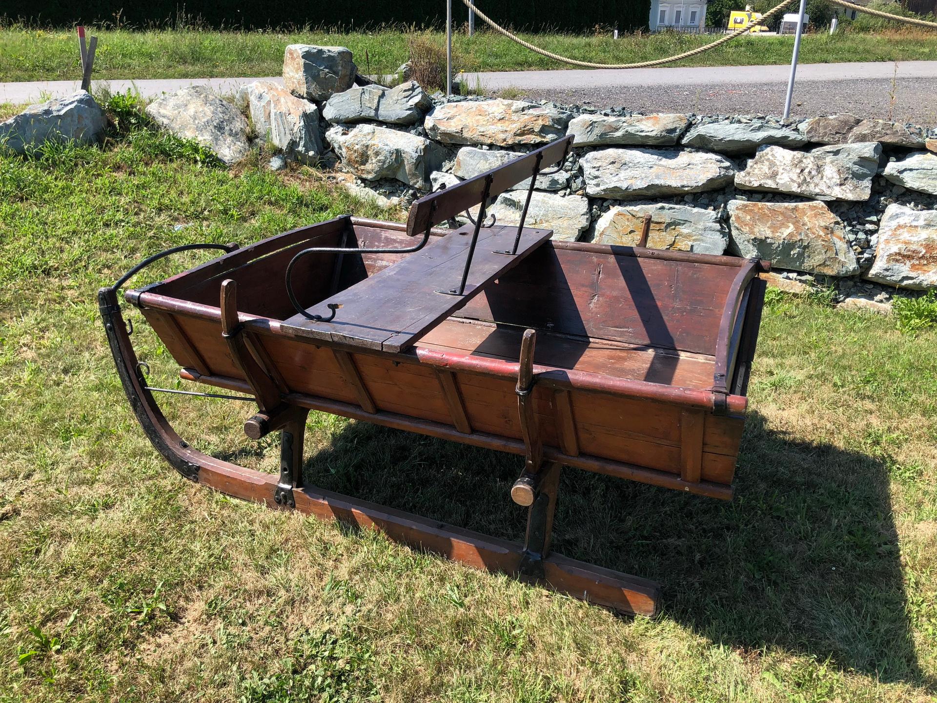 Hand-Crafted Antique Tyrolean Sleigh or Snow Sledge For Sale