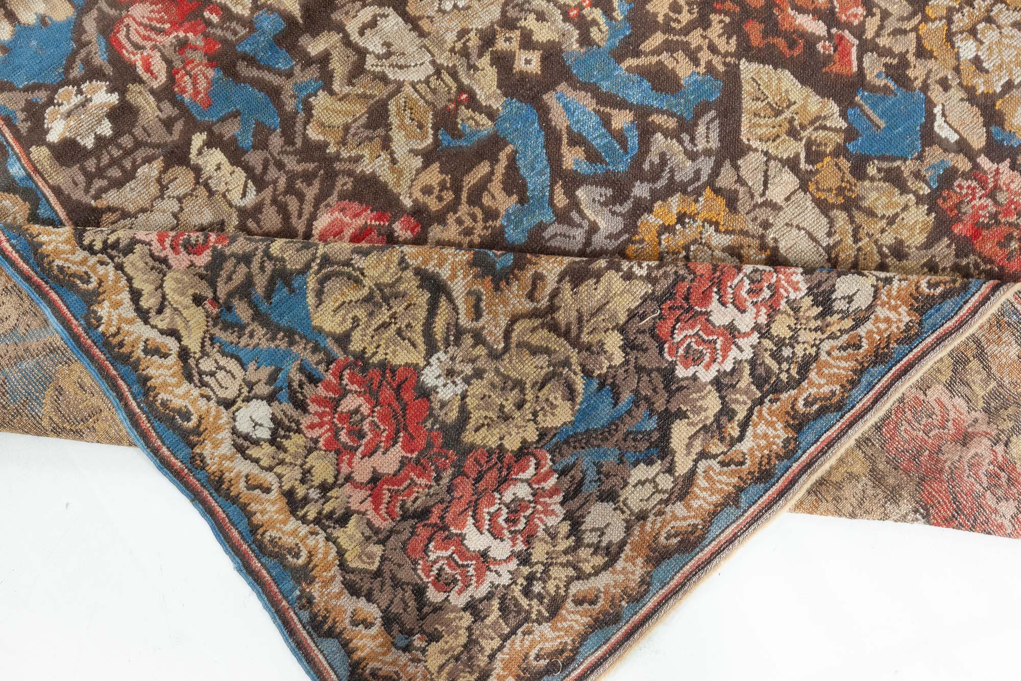 Antique Ukrainian Floral Rug, circa 1880, at Doris Leslie Blau For Sale 1