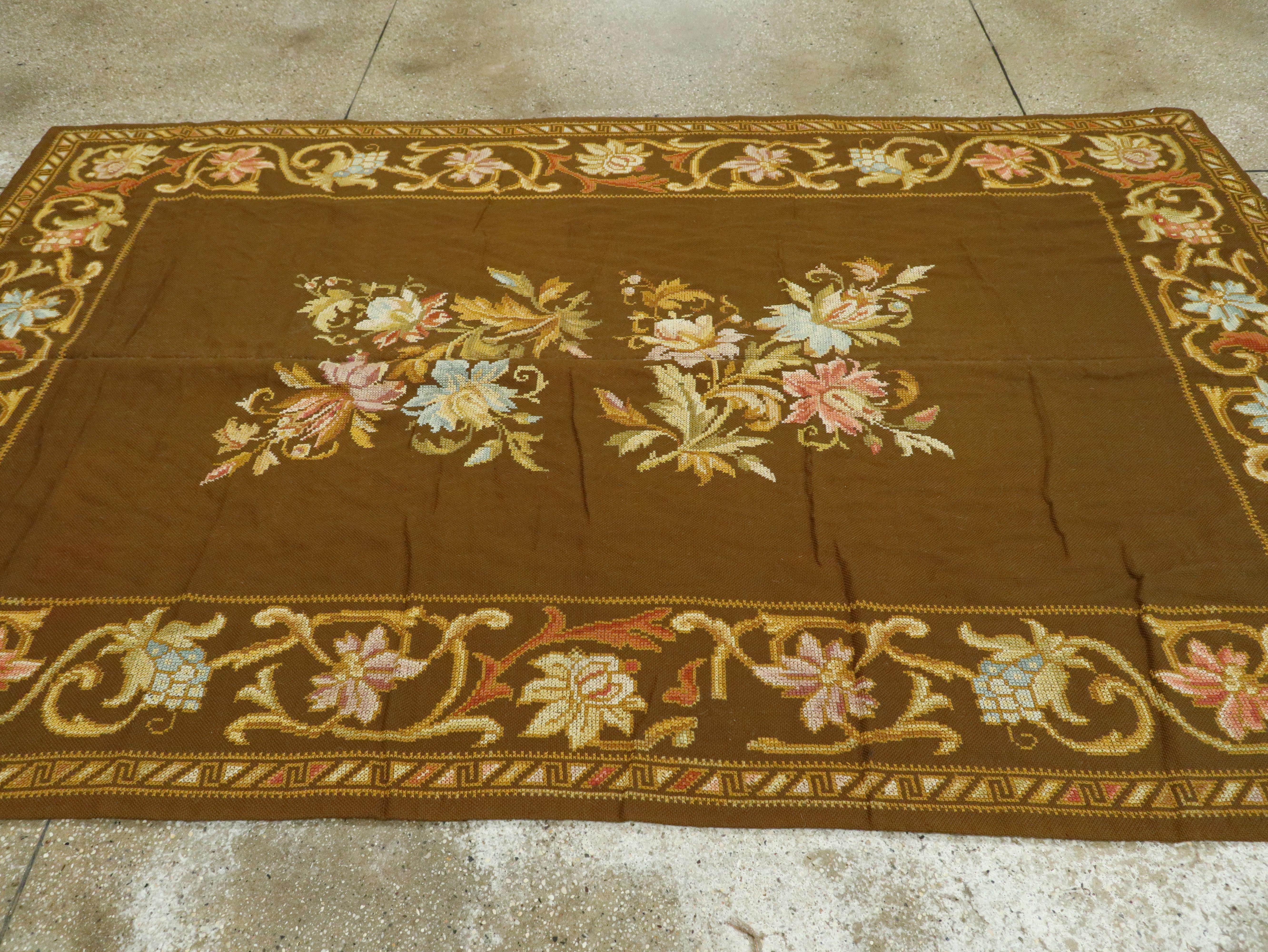 Antique Ukrainian Needlepoint Rug For Sale 2