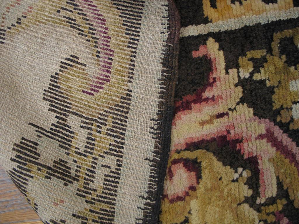 Wool Mid 19th Century Pile Ukrainian Carpet ( 7'3