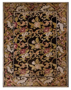 Antique Mid 19th Century Pile Ukrainian Carpet ( 7'3" x 9'3" - 222 x 282 )