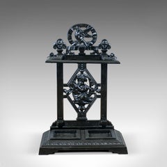 Antique Umbrella or Stick Stand, English, Victorian, Cast Iron, Hall, circa 1890