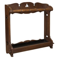 Antique Umbrella Stand, Arts & Crafts Stick Stand, English, Oak, circa 1890
