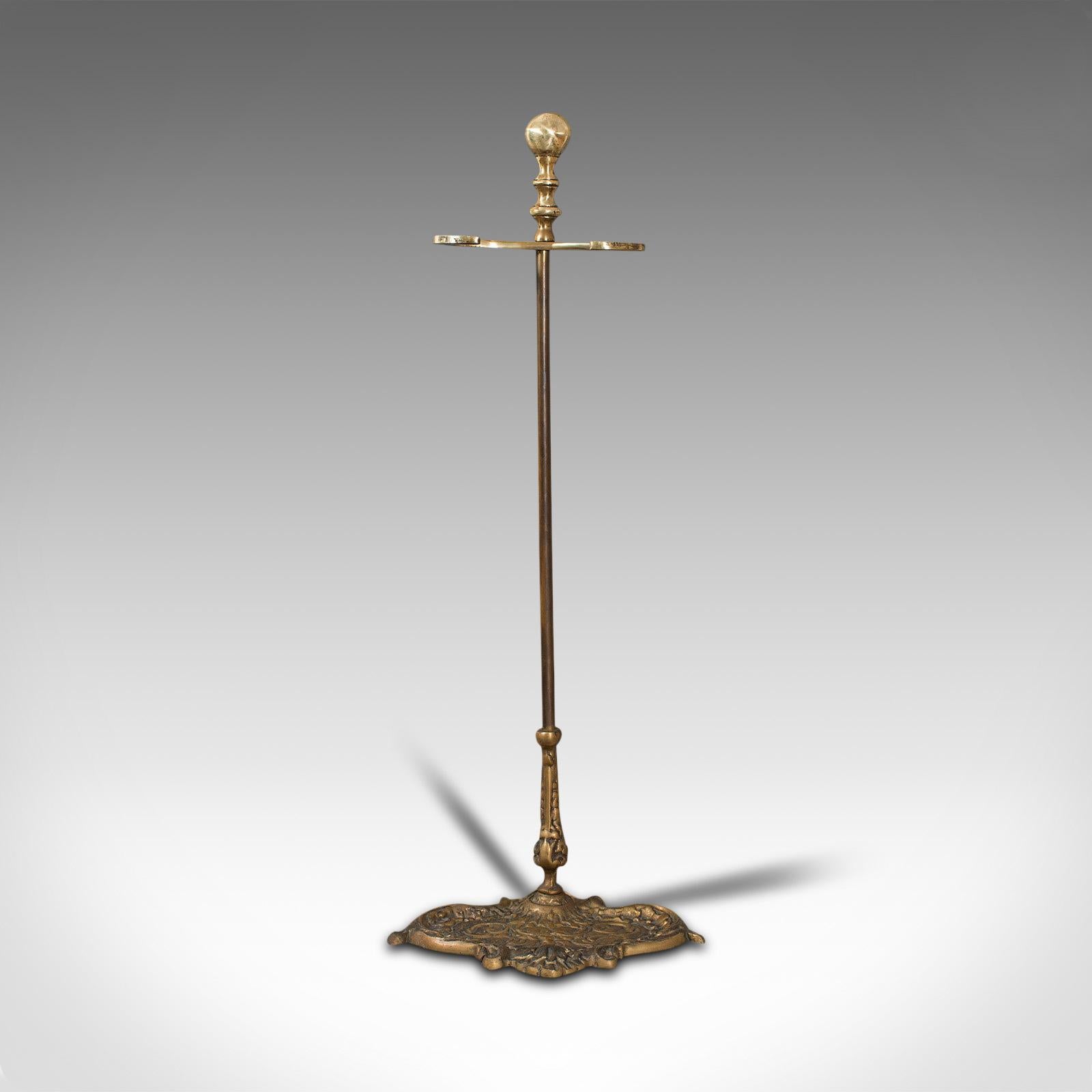 This is an antique umbrella stand. A French, brass hallway cane, stick or fireside rack, dating to the Art Nouveau period, circa 1920.

Attractive early 20th century French taste
Displaying a desirable aged patina and in good order
Pleasingly