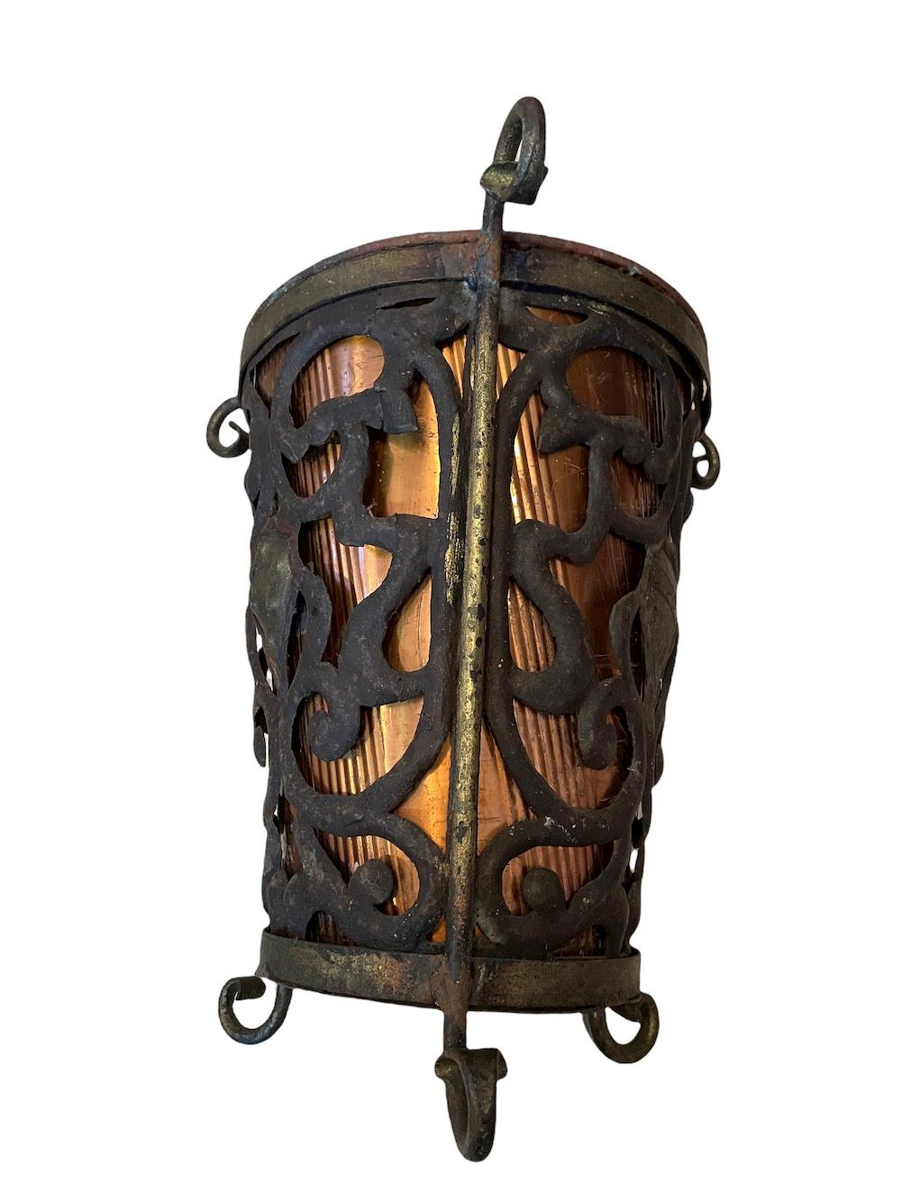 Antique Umbrella Stand, Paper Basket with Coat of Arms, Copper & Iron For Sale 5