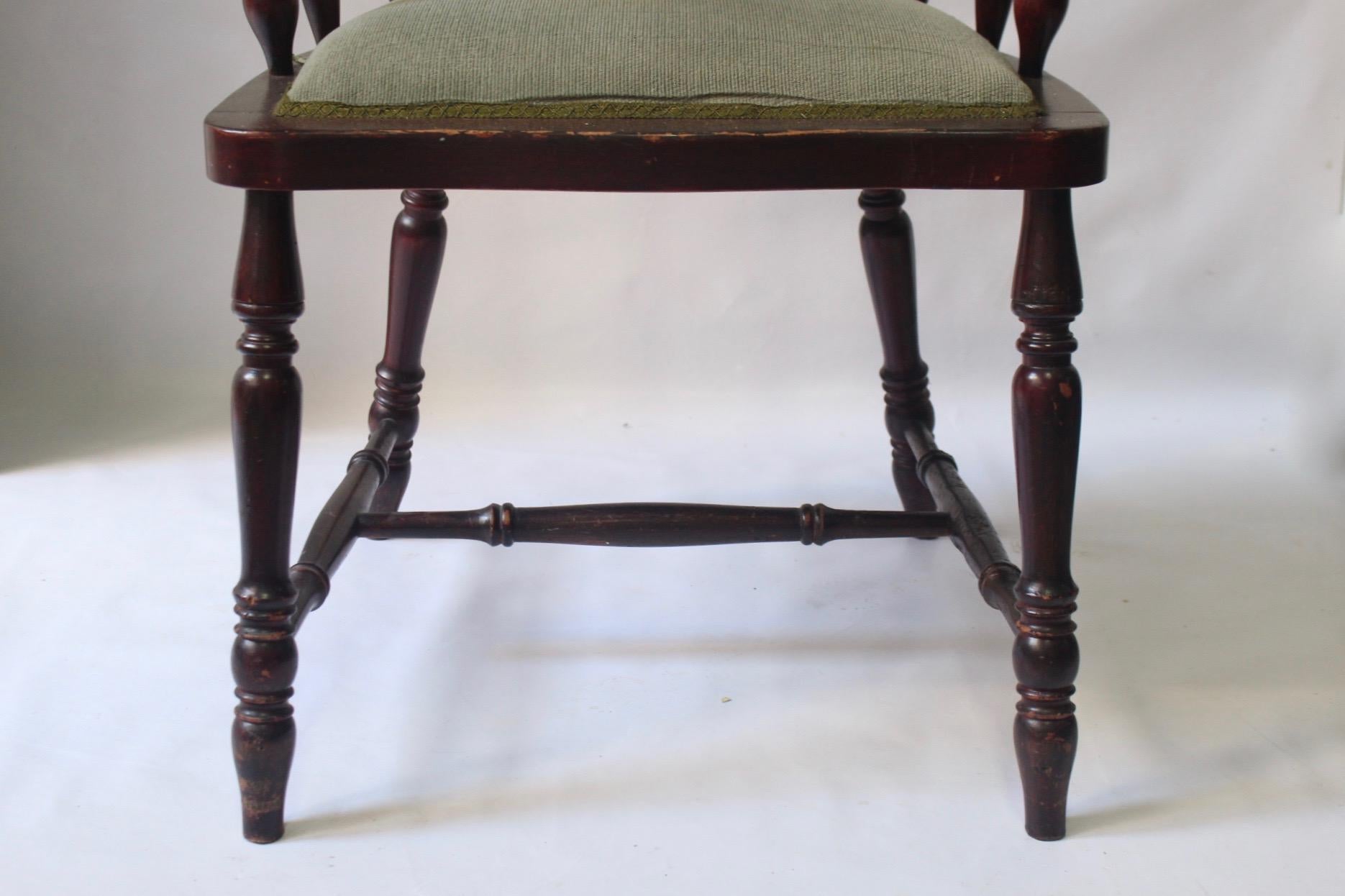 Antique Uncommon English Windsor Stick Back Caned Chair, Late 19th Century For Sale 6