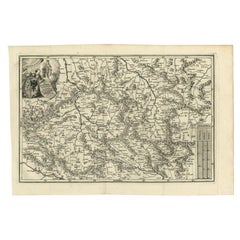 Antique Uncommon Map of Bohemia, Moravia and Silesia, 1699