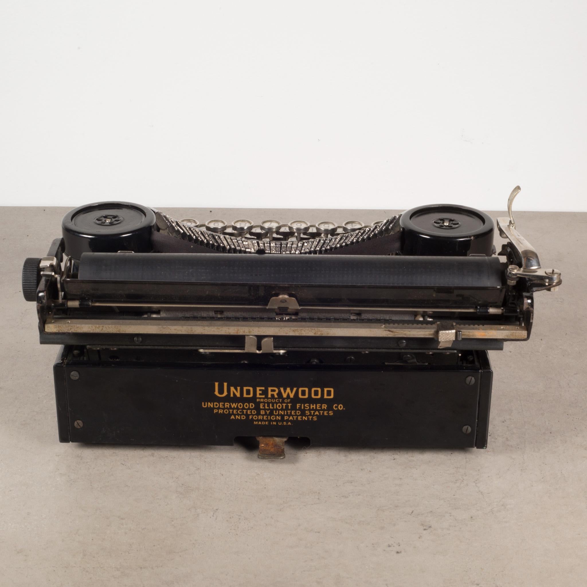 Art Deco Antique Underwood Refurbished Portable Four Bank Typewriter, circa 1934