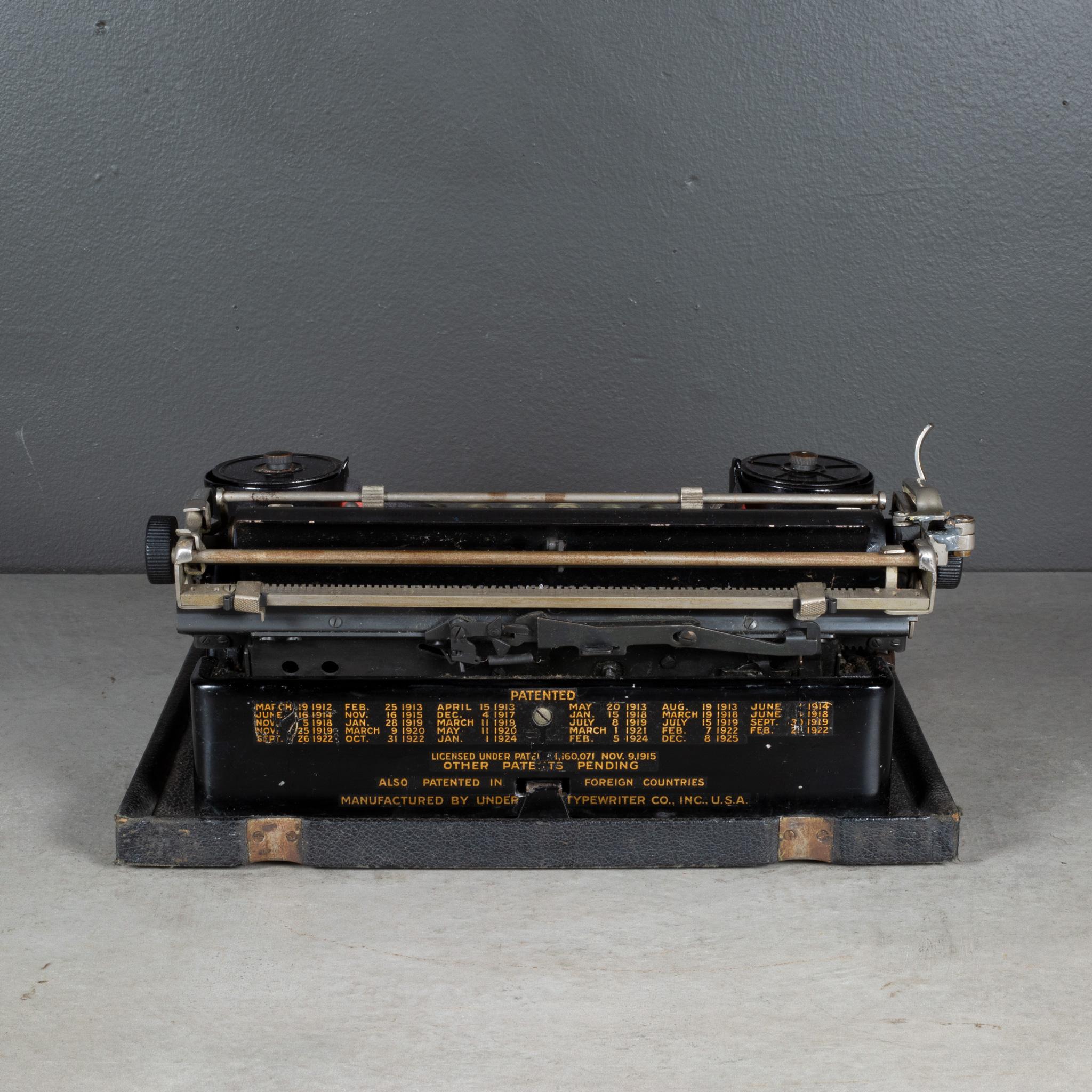 Steel Antique Underwood Standard Four Bank Portable Typewriter c.1927