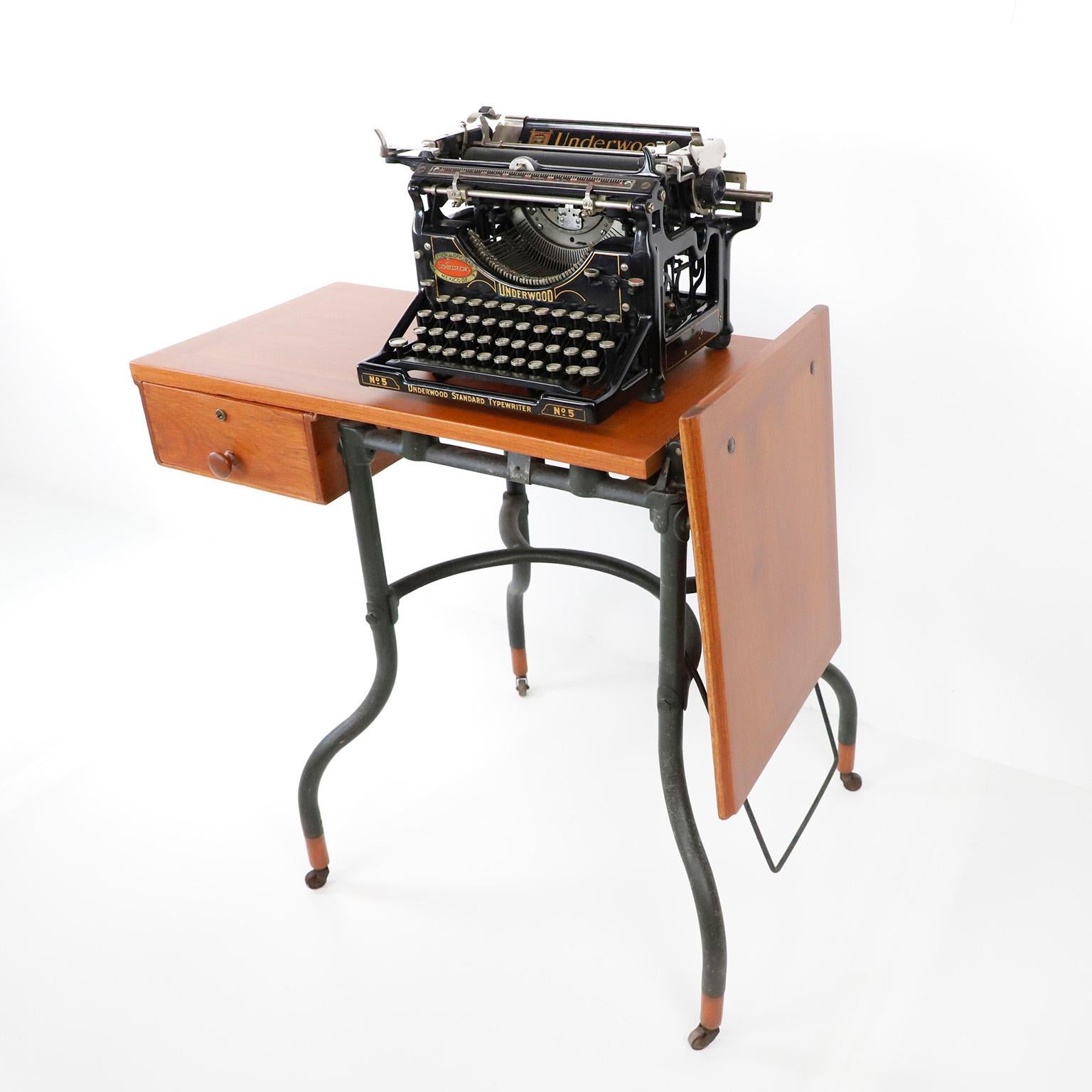 antique typewriter desk