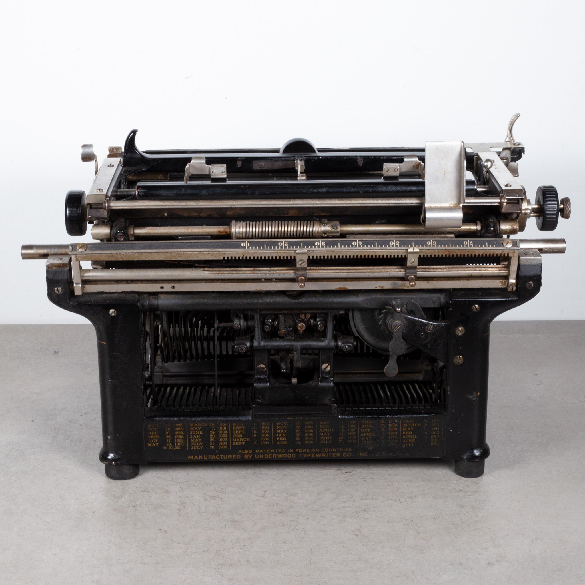 20th Century Antique Underwood Typewriter No.5 c.1928