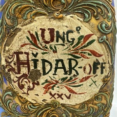 Antique "Ung Hidar" Italian Murano Glass Pharmacy Apothecary Jar