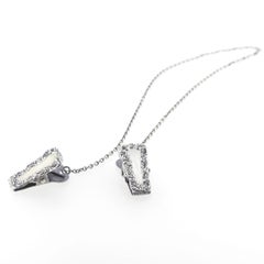 Antico Unger Bros. Porta bavaglino in argento sterling