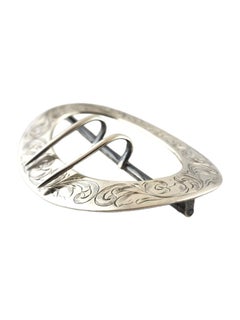 Antique Unger Brothers Art Nouveau Sterling Silver Belt Buckle #19095