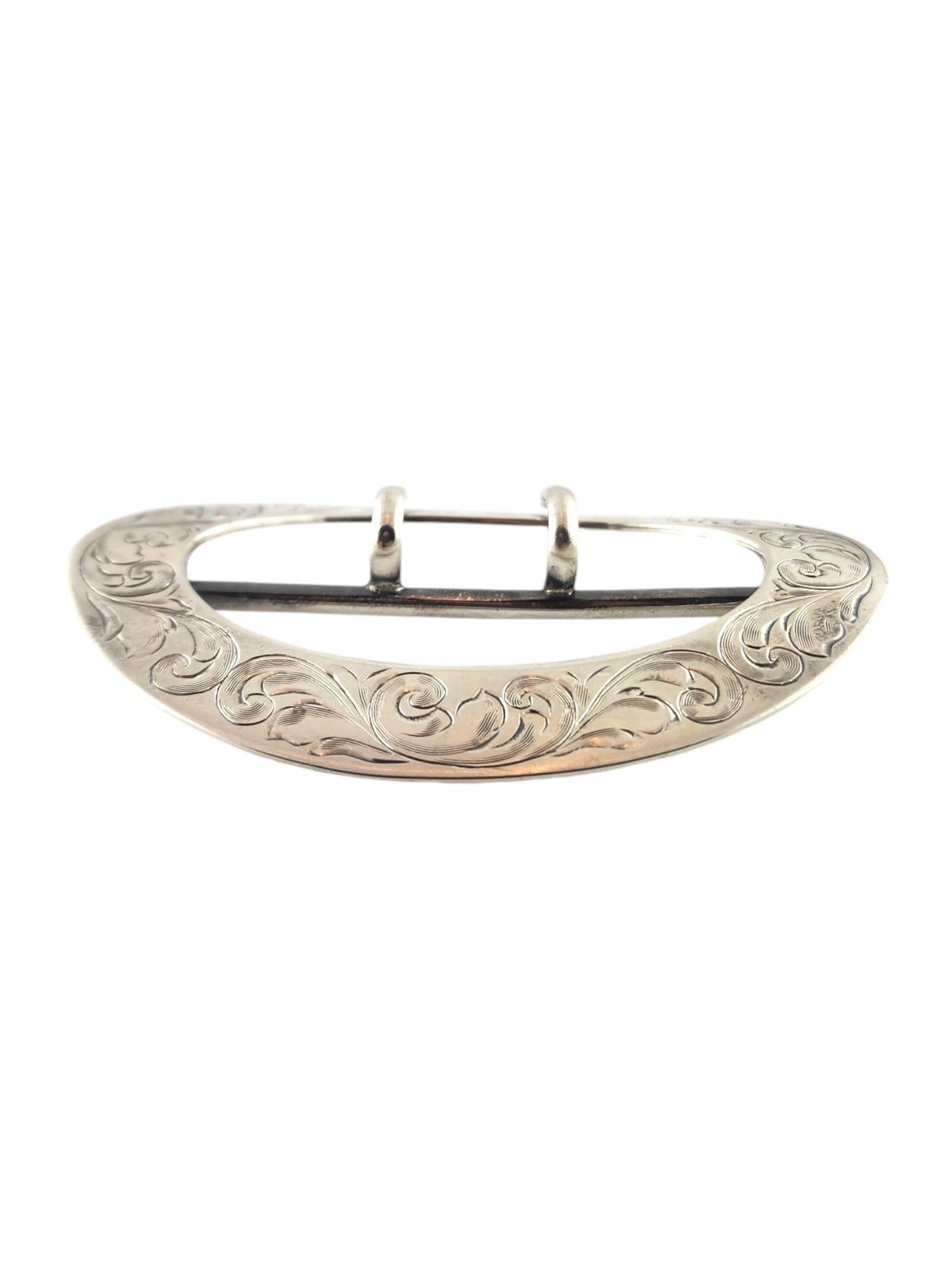 Women's Antique Unger Brothers Art Nouveau Sterling Silver Belt Buckle #19095