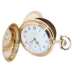 Antique Union Horlogere 14 Karat Gold Pocket Watch, Alpina, Glashütte