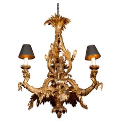 A Superb Gilt Bronze Rocailli Chandelier