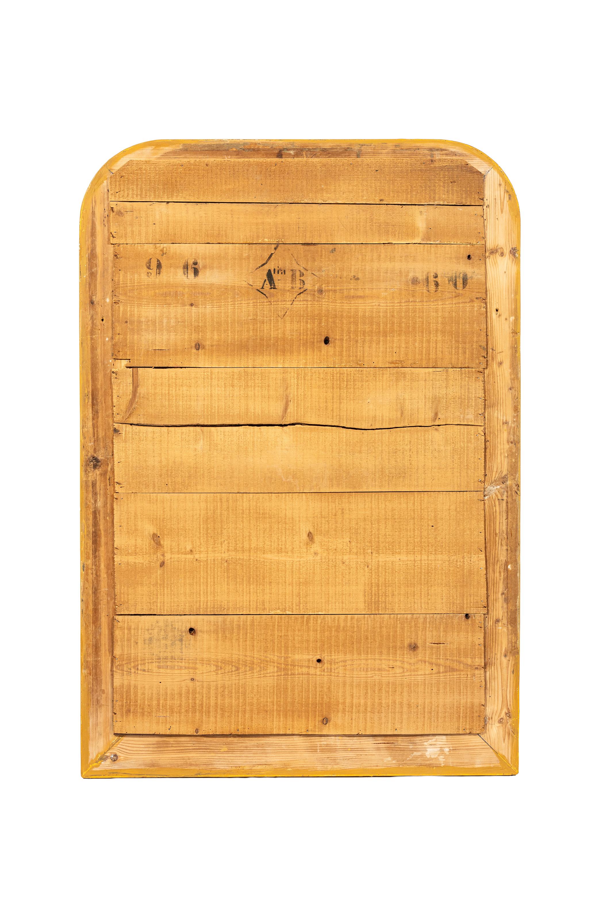 Antique unique fin 19ème siècle feuille d'or doré miroir français Louis Philippe en vente 7