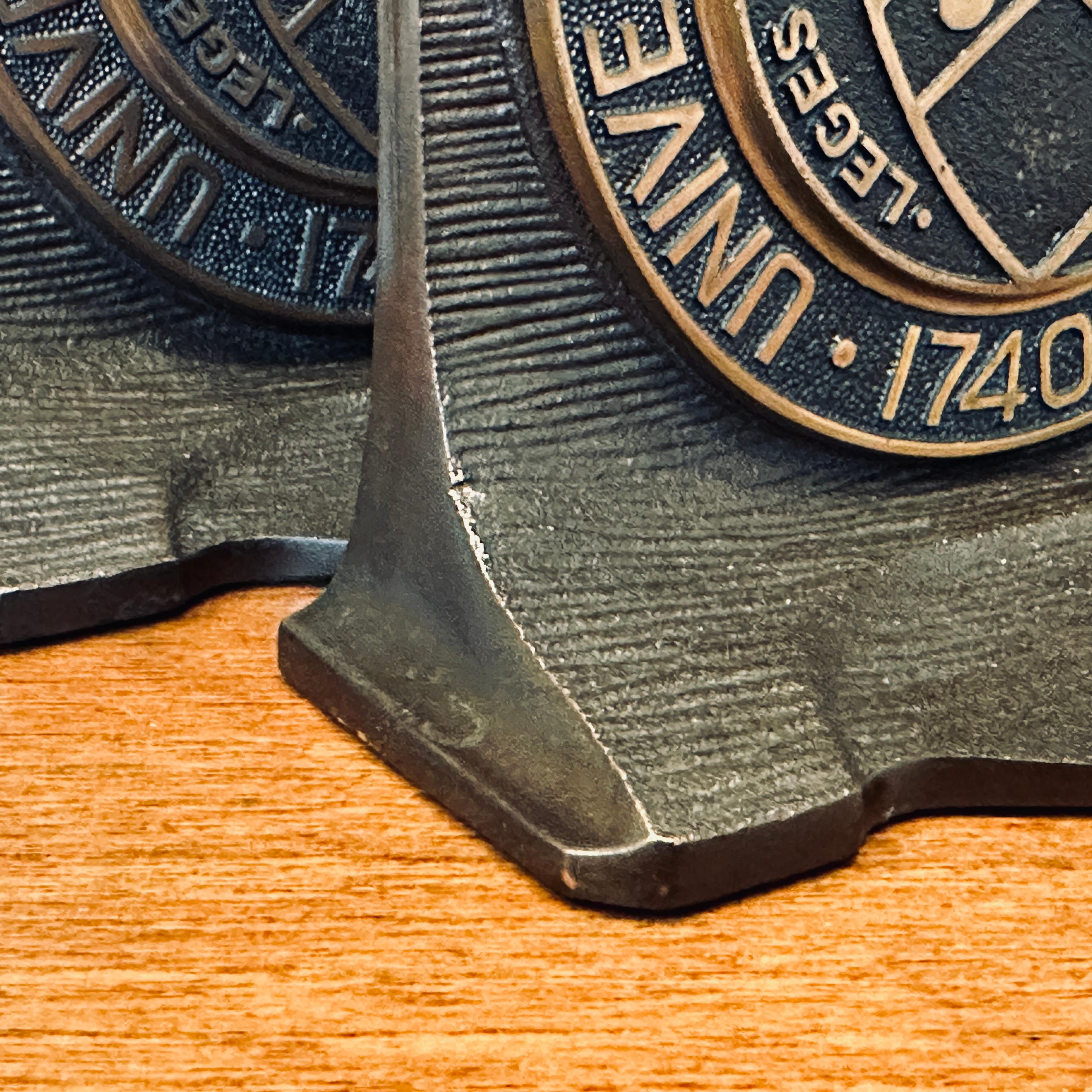 Antique University of Pennsylvania Bookends In Good Condition In West Chester, PA