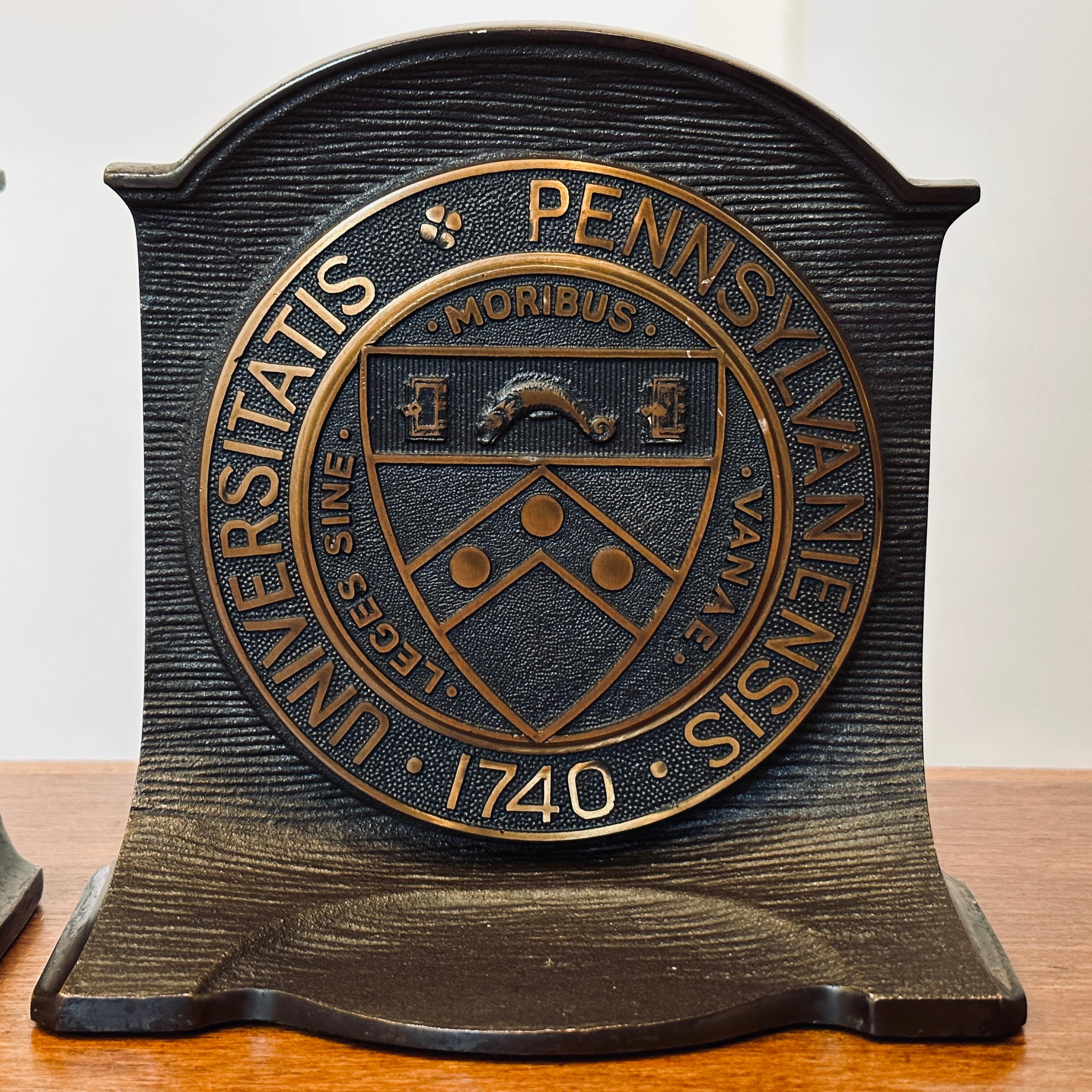 Iron Antique University of Pennsylvania Bookends