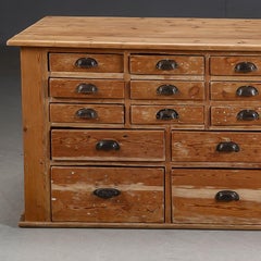 Antique Unrestored Pine Danish Grocer's Desk Counter