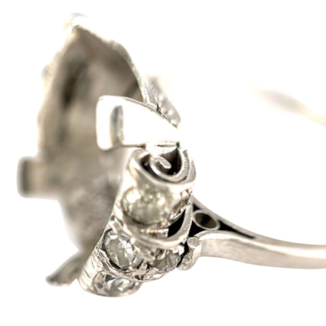 Antiker ungefasster Diamantring - Einzelne und Diamanten im Rosenschliff auf der Schulter für Damen oder Herren im Angebot